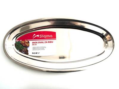 Inox oval za ribu 50 cm